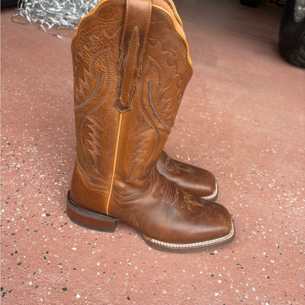 Dan Post Tan Leather Western Boots